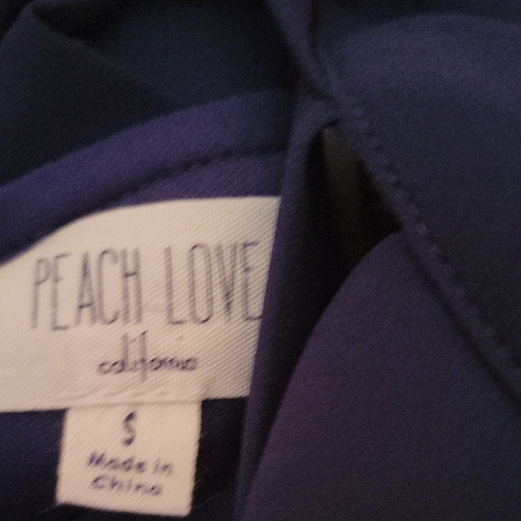 Peach Love California Blue V-Neck Sundress Mini - Picture 2 of 8
